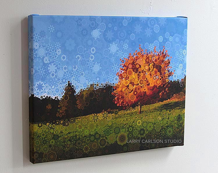 Autumn Bubble Tree...16X20 gallery wrap canvas / fine art giclee print