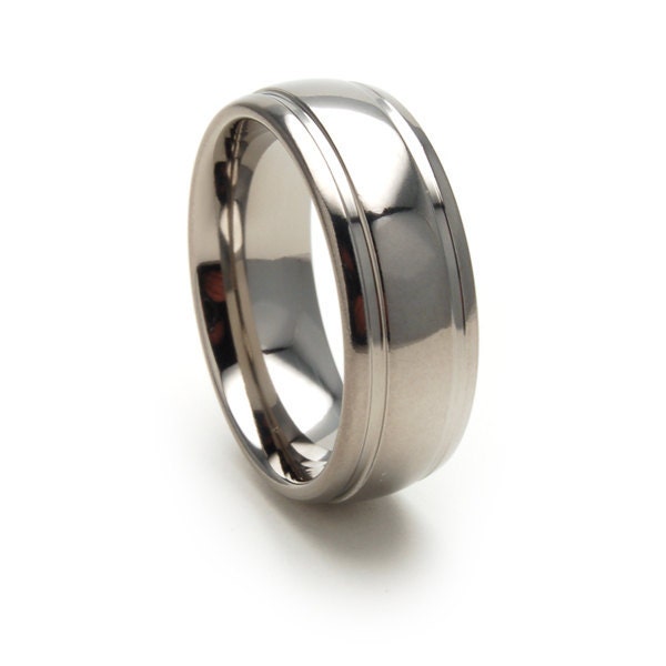 New 8 mm Comfort Fit Titanium Wedding Ring, Free Sizing Band 4-17