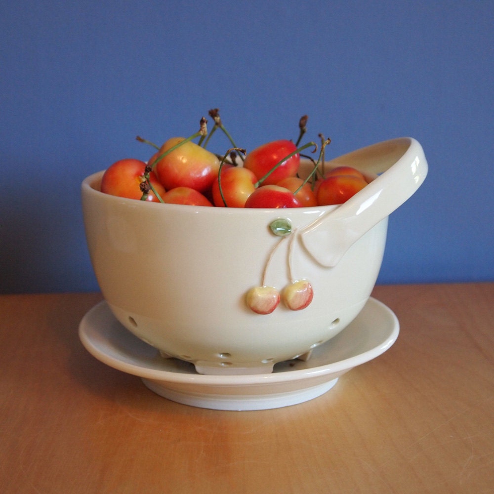 berry bowl with Queen Anne cherries