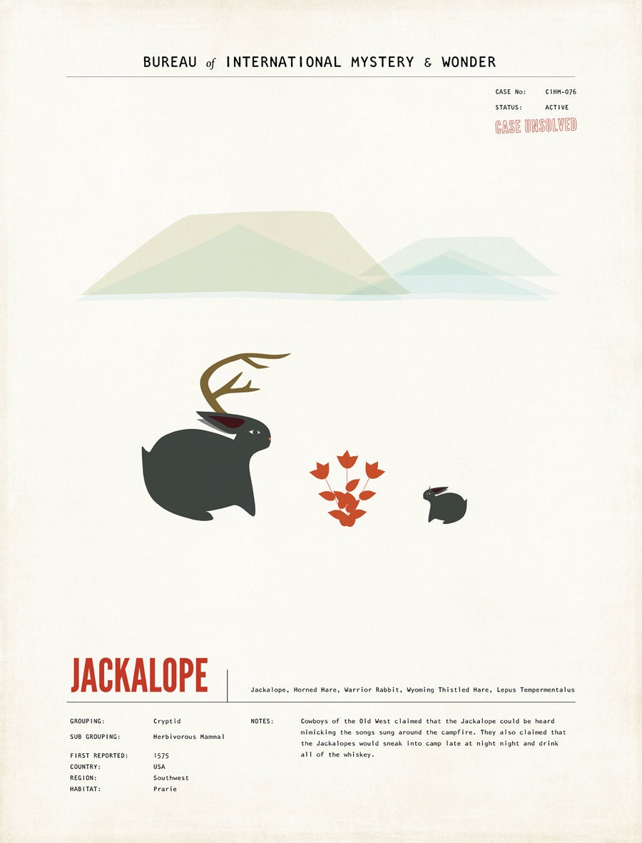 Jackalope Children's Wall Art - Limited Edition
