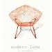 Bertoia Diamond Chair Giclee - Modern Love 8x10 Print