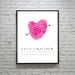Wedding Poster with YOUR Fingerprints - 8x10 - Custom Wedding Guestbook