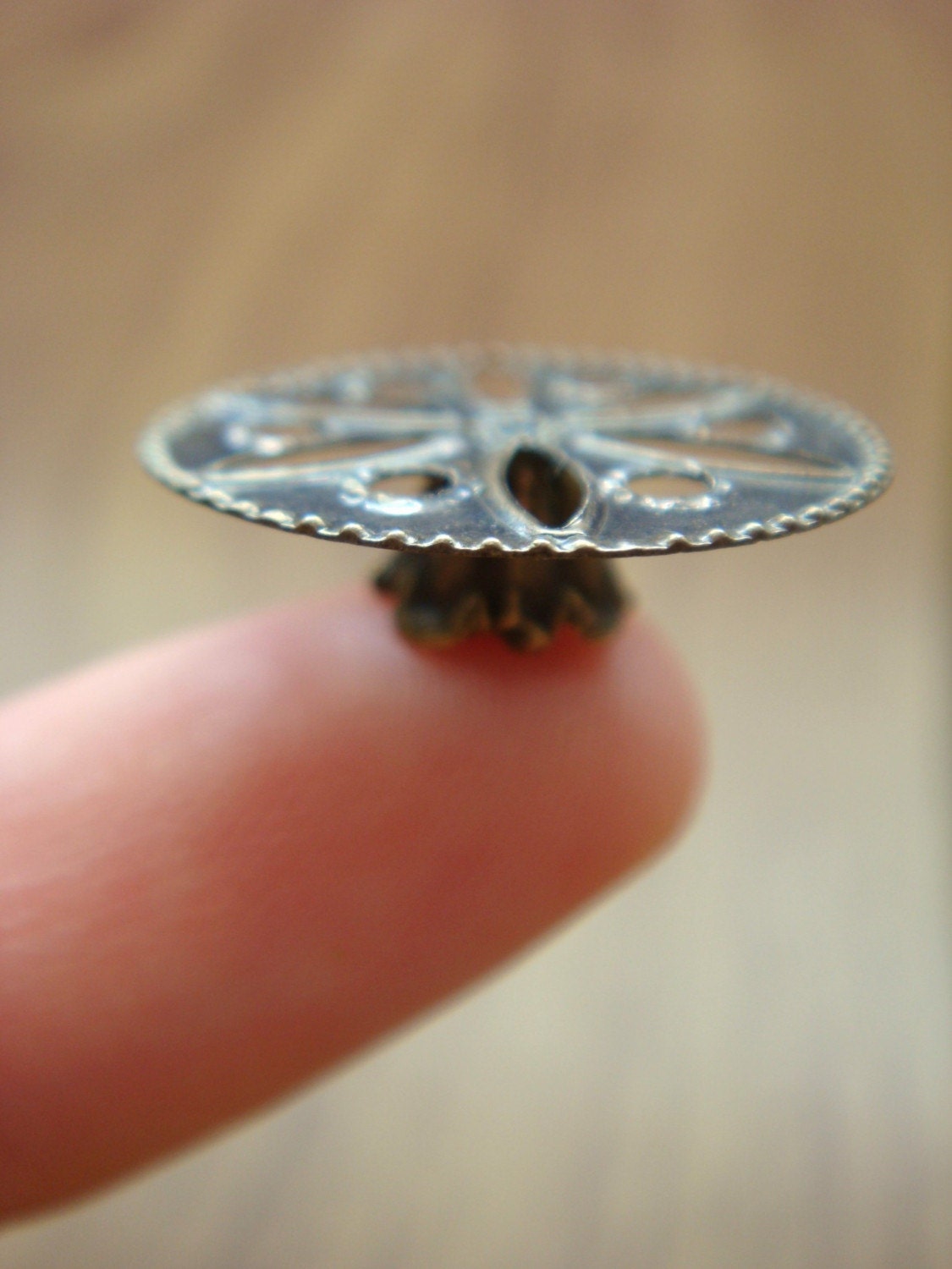 1/12 Scale Miniature - Antique Brass Cake Stand