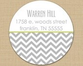 Retro Chevron Custom Personalized Address Labels or Stickers