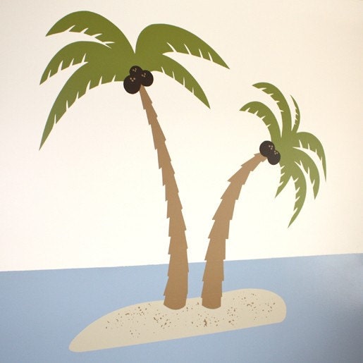 Palm Trees in Paradise- Vinyl Wall Decal