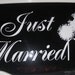 Just Married with Dandelions- Vinyl Decal