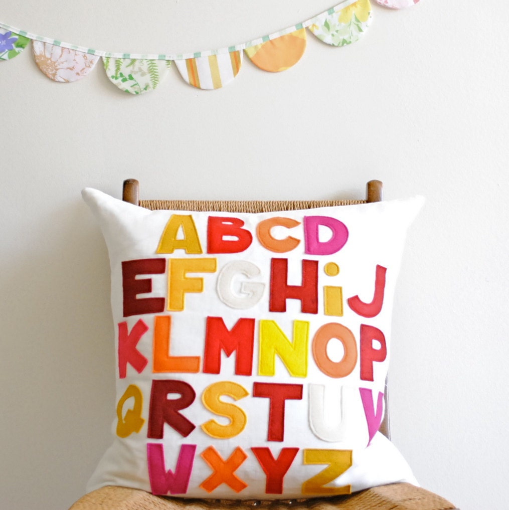 Classic Abc Alphabet Pillow by Pillow Factory
