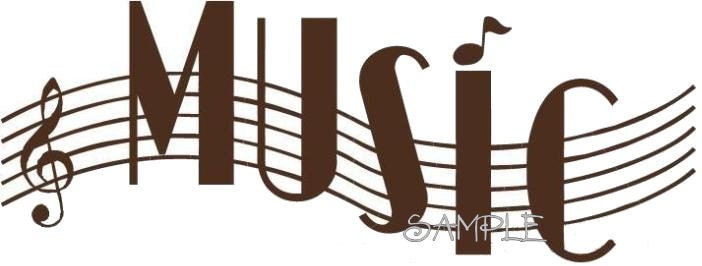 Music Words Musical Notes Vinyl Wall Art Decal Sticker