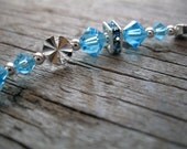 Aqua Swarovski Crystal Bracelet