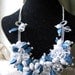Teal Blue Charm Statement Necklace