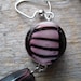 Purple Earrings with Zebra Stripe