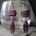 Purple Earrings with Zebra Stripe