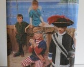Childs Peter Pan Captain Hook Tinkerbell Pirate Costume Sewing Pattern Simplicity 7965 UNCUT Sizes 3-8