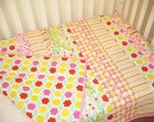 Toddler Quilt--Stripe, Picture Frame, Pieced--You Choose Style and Fabrics