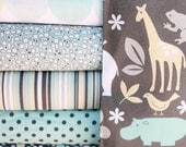 Crib Bedding Custom--Birds in Bermuda--2 PC Set Bumper, Skirt