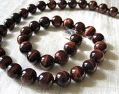 Tiger's Eye Necklace Handstrung Silver Clasp
