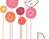 Little Birds 13x19 poster on Velvet Fine Art Paper