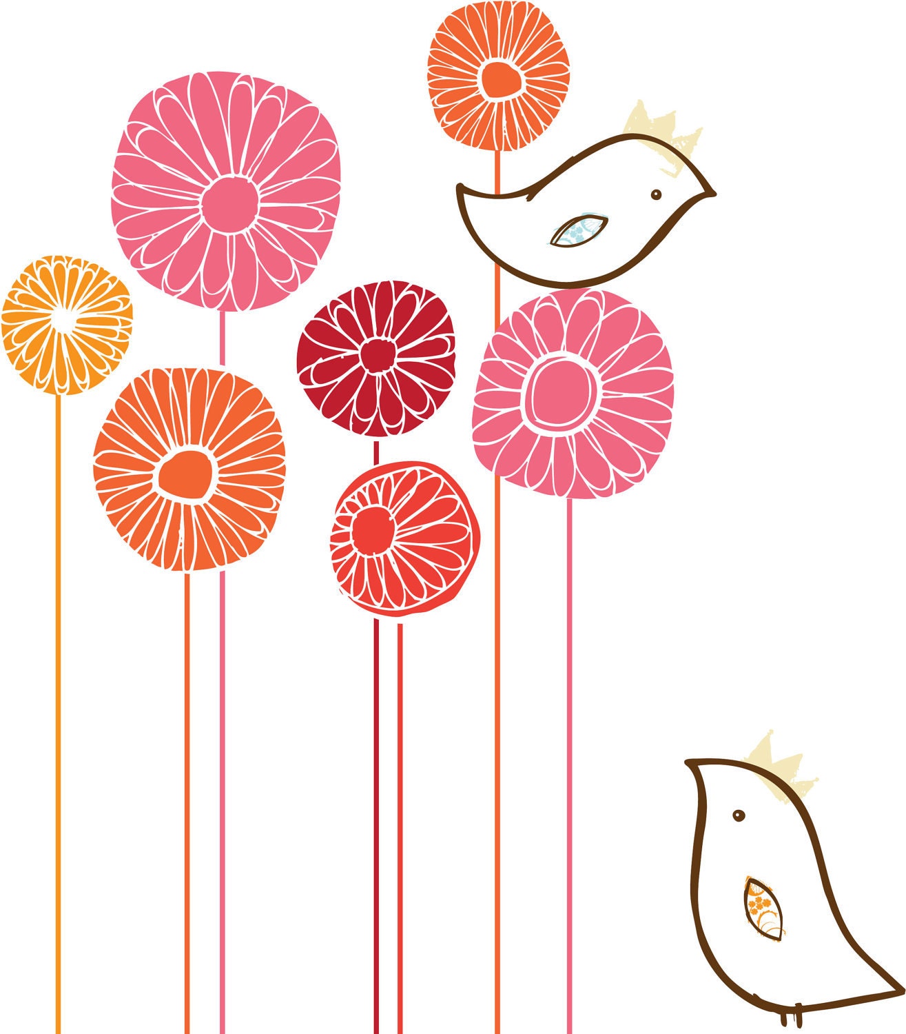 LITTLE BIRDS 13x19 print