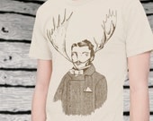 GRAPHIC TEE // Moostache Illustration Funny Creepy Art Tee - Unisex