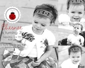 Lady Bug Birthday Invitation Multi Picture