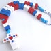 Patriotic Colors Catholic Rosary Made of Lego Bricks - with Hope and Love