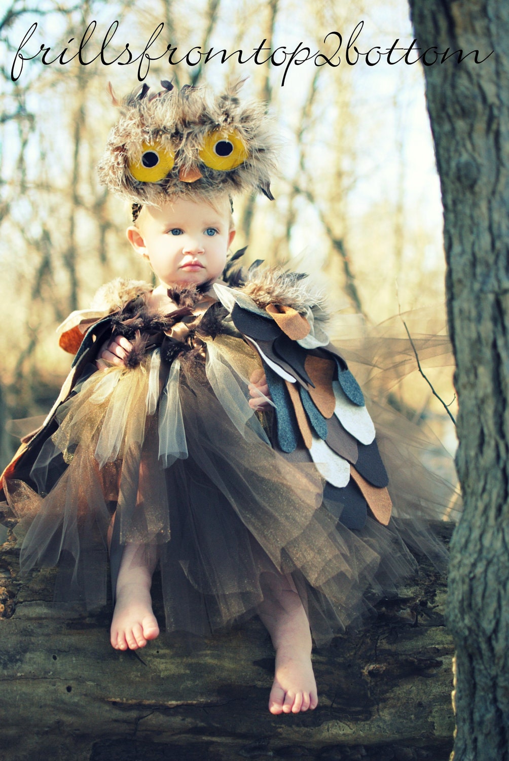 Owl Tutu Dress Costume Set ... Great for Halloween Dress Up Themed Parties