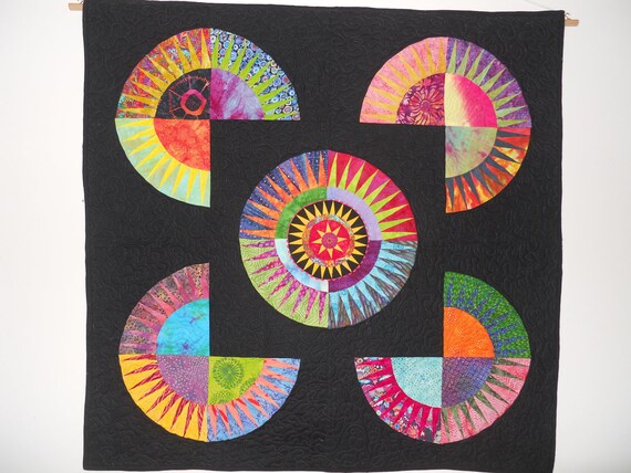 Quilt Wall Hanging Mariners Compass New York Beauty Batik