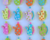 Tea Time- Tea Pot Mini Sugar Cookies - 2 Dozen