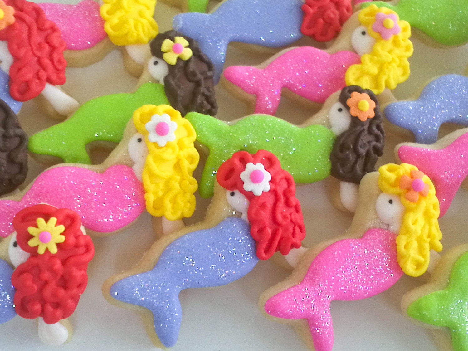 Mermaid Mini Sugar Cookies- 2 Dozen