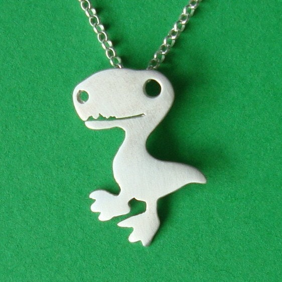 Dinosaur Necklace Rex Dino Sterling Silver gift Teen Kids Girl Woman Pendant BF mom  for her spring