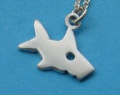 Tiny Shark Necklace Pendant Charm  Jewelry sterling silver Kids Jewelry Teens Boy Cute mom  for her spring