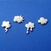 Cloud stud earrings rain sun thunder bolt 1 Pair sterling silver weather cute woman  gift bf mom for her spring
