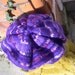 Handknitted chunky Renaissance beret: 'A Burst of Purple'