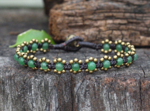Elfin Green Brass Bracelet