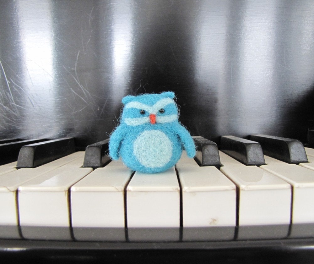Little Needle Felted Owl - Mozart