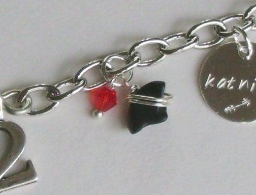 hunger games inspired coal and fire charm