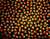 Halloween Black Yellow Orange CANDY CORN Fabric........ 1 Yard