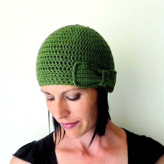 INSTANT DOWNLOAD Bow Hat pdf Crochet PATTERN flapper hat beanie cloche for girlie girl