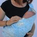 Blue Islander Baby Sling- Island print in Blue on White---very comfy