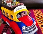 BUS Folk Art - Colombian CHIVA - Custom made - Made to order - OOAK