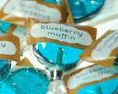 12 Blueberry Muffin Lollipops - artisan hard candy suckers - ThisCharmingCandy