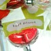 12 Tart Pluot (plum apricot) Lollipops - handmade sour hard candy lollipops