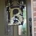 Personalized Door Hanger Sign --  16x20 in FLOURISH INITIAL Style