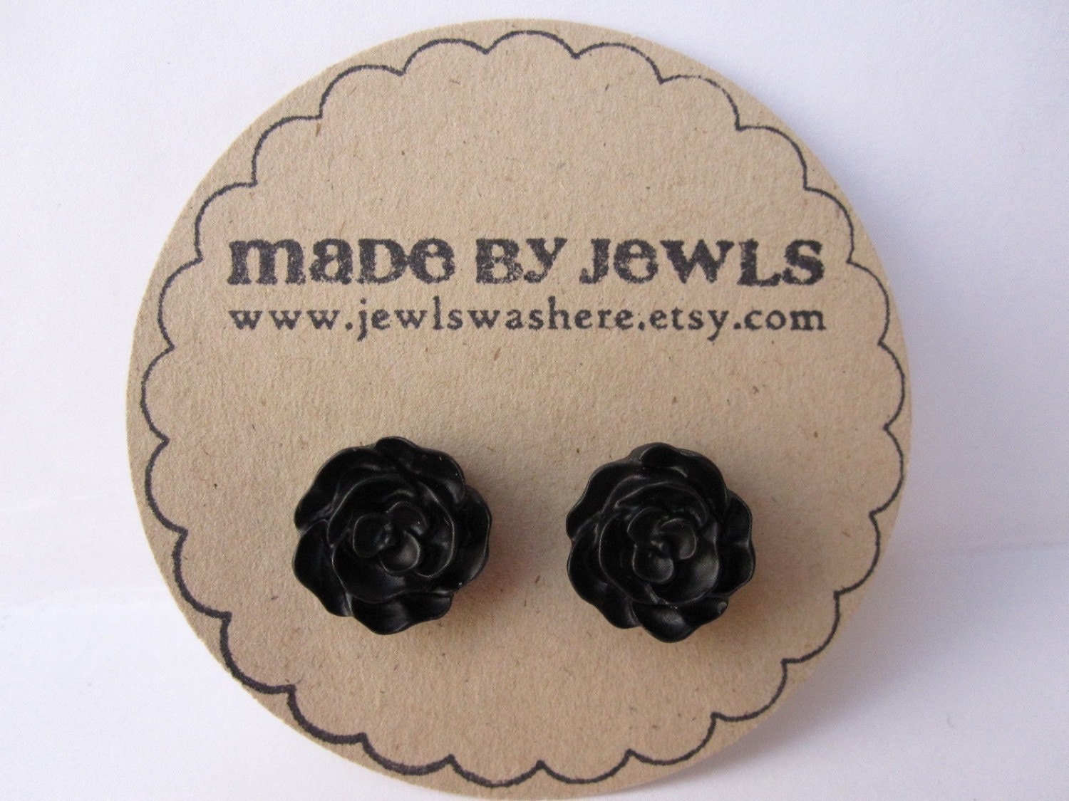 Black Rose Earrings