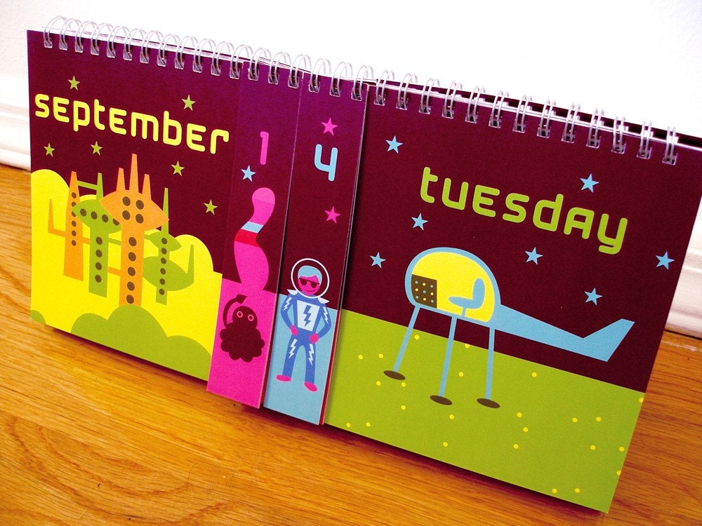Intergalactic Perpetual Desk Calendar