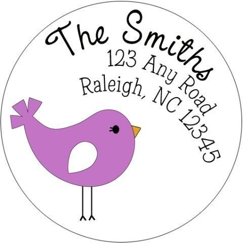 Cutie Bird Return Address Label  (Set of 24)