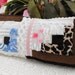 Striking Vintage Chenille And Minky Fabric Log Cabin Quilt Pillow