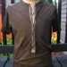 zipper front hand dyed t shirt