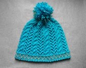 Embroidered Lacy Cable Beanie