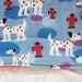 Dog Bed, Dog Print Crate Mat, SALE Dog Quilt, Pet Mat,Dog Mat, Dog Blanket, Crate Blanket, Pet Mat With Dog Print  22" X 17"